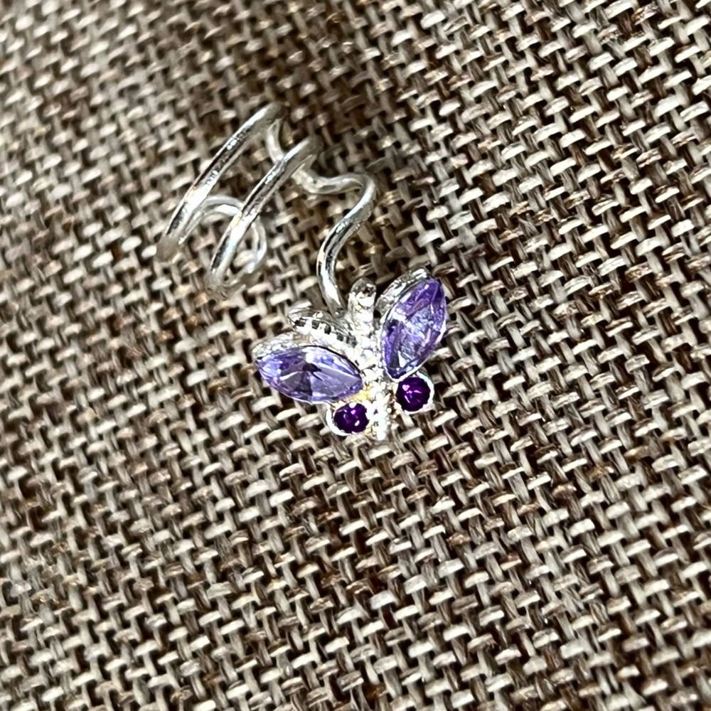 Ear Cuff - Purple Butterfly